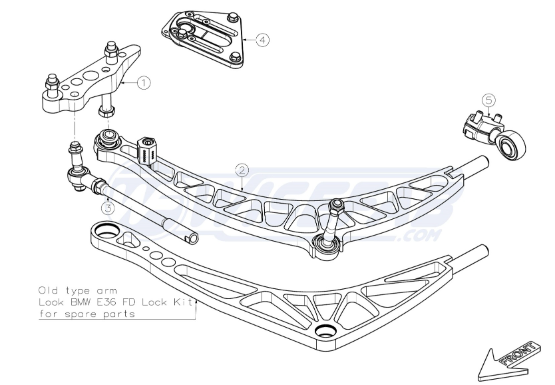 BMW E46 'M3' Front Drift Angle Lock Kit